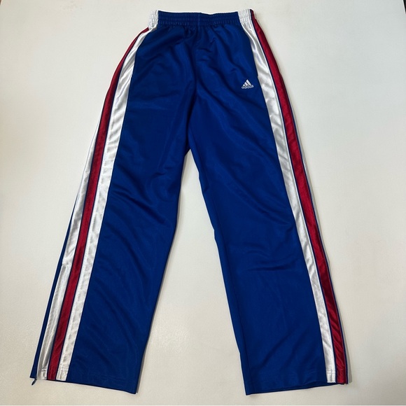 adidas Other - Rare Vintage Adidas Chunky 3 Stripe Wide Leg Track Pants Ankle Zip Boys Size XL